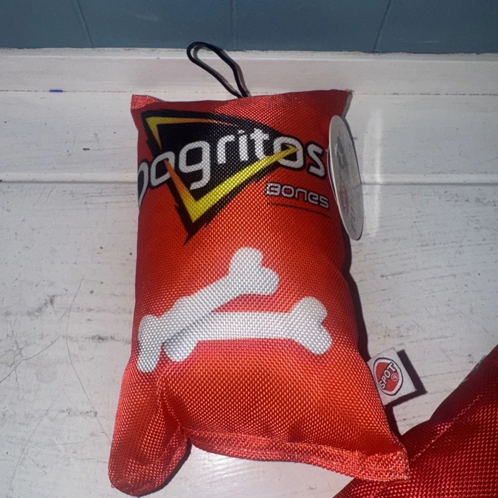 SPOT Fun Food‎ Dogritos Red Bag Plush w/Squeaker Dog Toy 7
